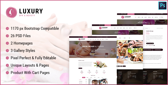Luxury Spa and Beauty Html Template - Site Templates