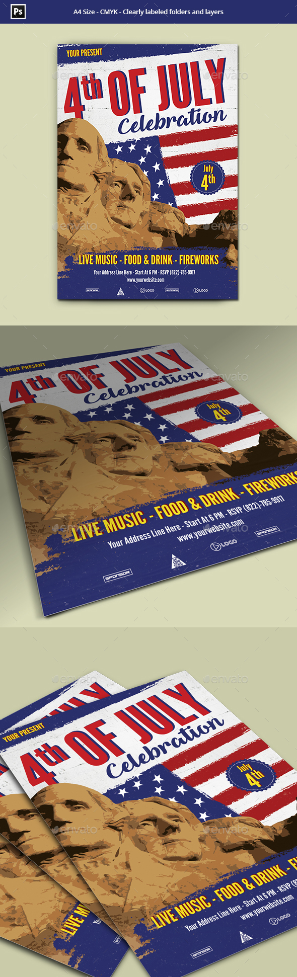 4th Of July Flyer Template - Holidays Events