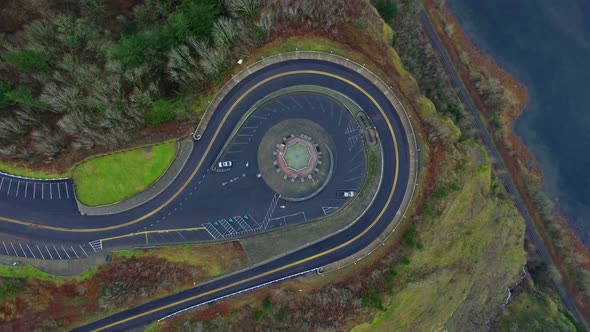 Aerial Shot Vista House Oregon