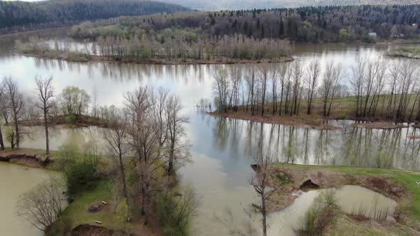 Spring Seasonal River Flood