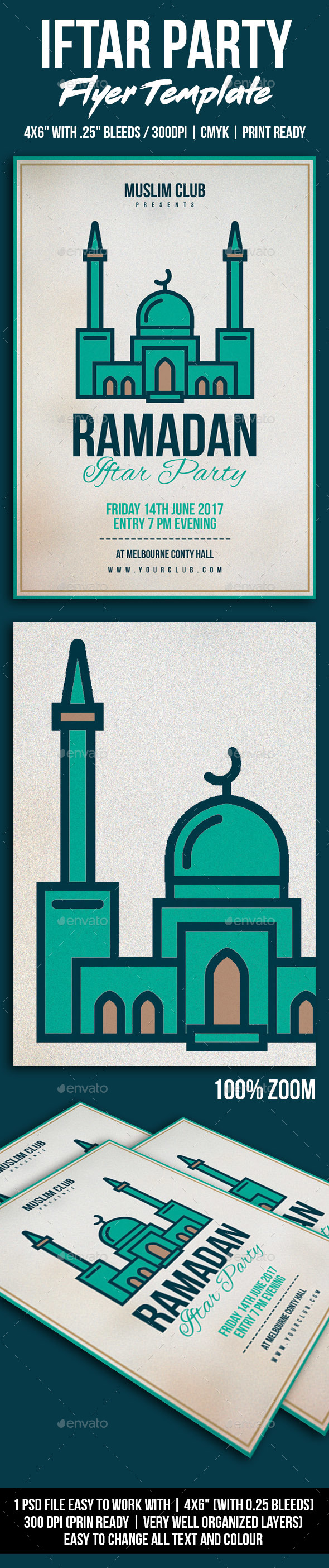 Ramadan Iftar Party - Flyers Print Templates