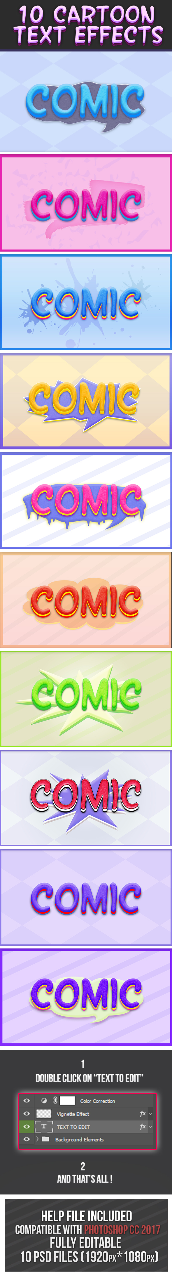 Cartoon Text Effects 4 - Text Effects Styles
