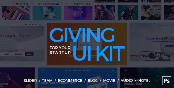 UI Kit for Your Startup - PSD Templates