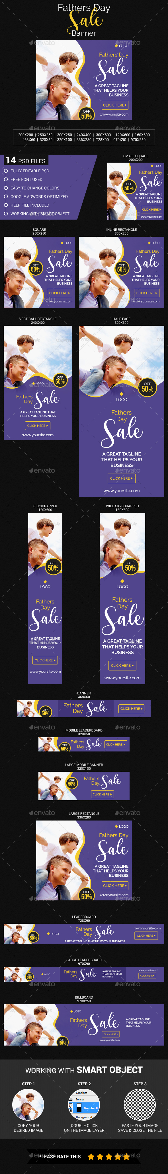 Fathers Day Sale - Banners & Ads Web Elements
