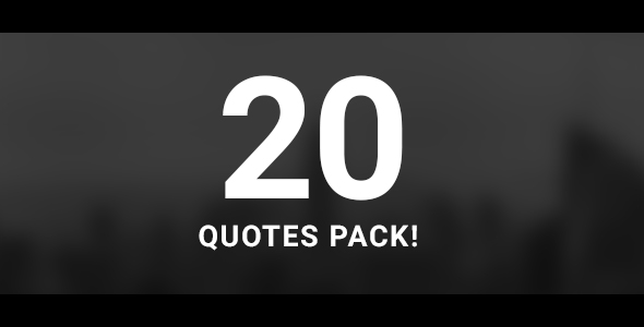 20 Quotes Pack - VideoHive 20108505