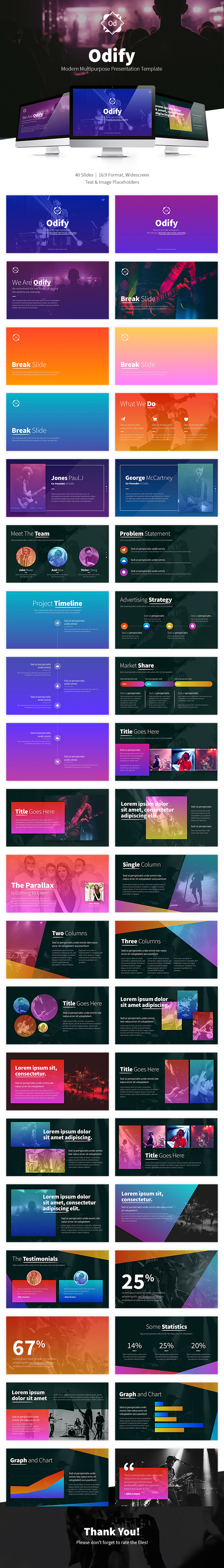Odify Presentation Template - PowerPoint Templates Presentation Templates
