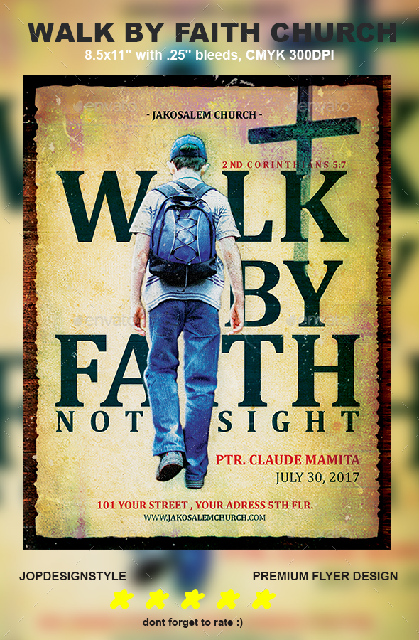 Walk by Faith Church Flyer - Church Flyers
