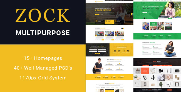 ZOCK - Multipurpose PSD Template