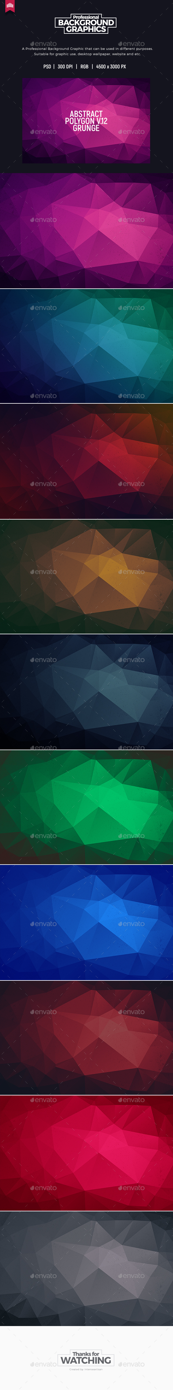 Grunge Abstract Polygon V.12 - Background