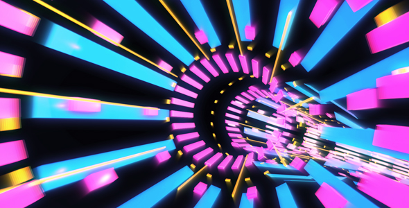 Neon Tunnel Background 2, Motion Graphics | VideoHive
