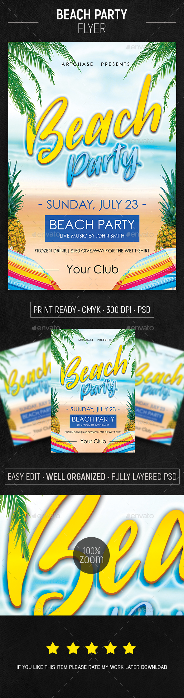 Beach Party Flyer - Clubs & Parties Events
