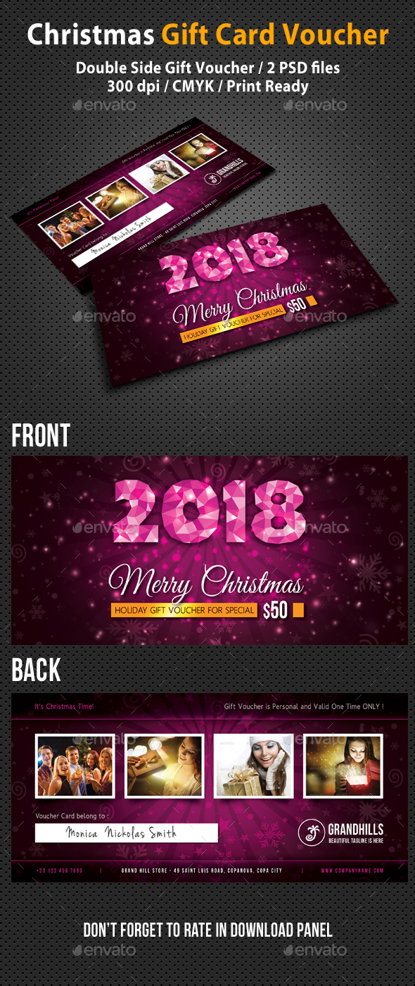 Christmas Holidays Gift Voucher V03 Christmas Holidays Gift Voucher V03