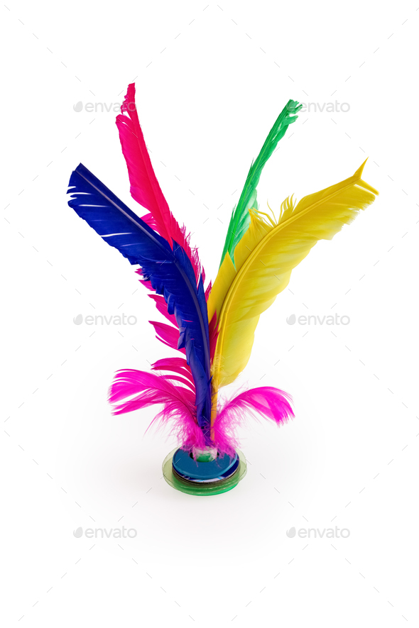 feather shuttlecock isolated Stock Photo by chuyu2014 PhotoDune