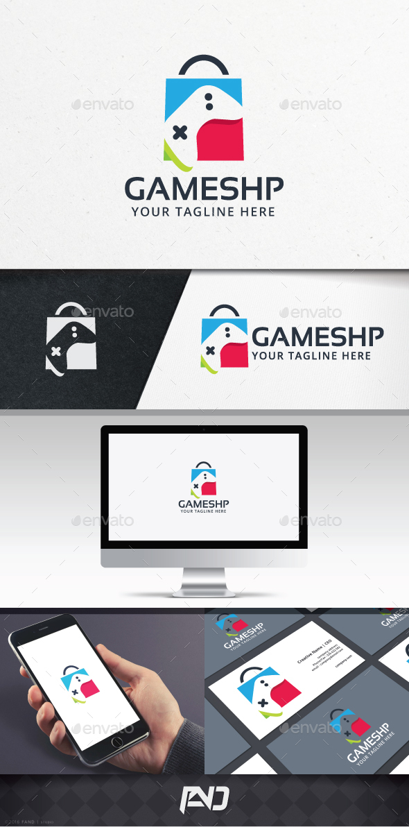 Game Shopping Logo - Vector Abstract