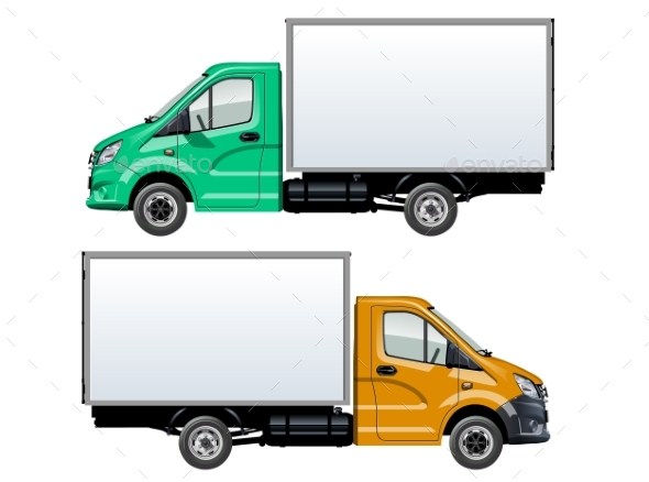 Vector Truck Template Isolated on White - Man-made Objects Objects