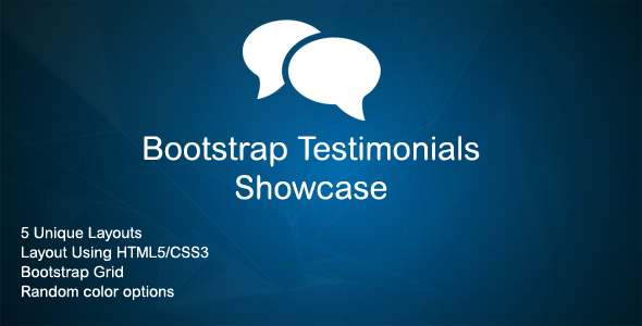 Bootstrap Testimonials Showcase - CodeCanyon 20112436