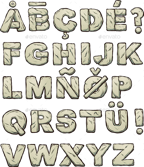 Stone Letters - Decorative Symbols Decorative