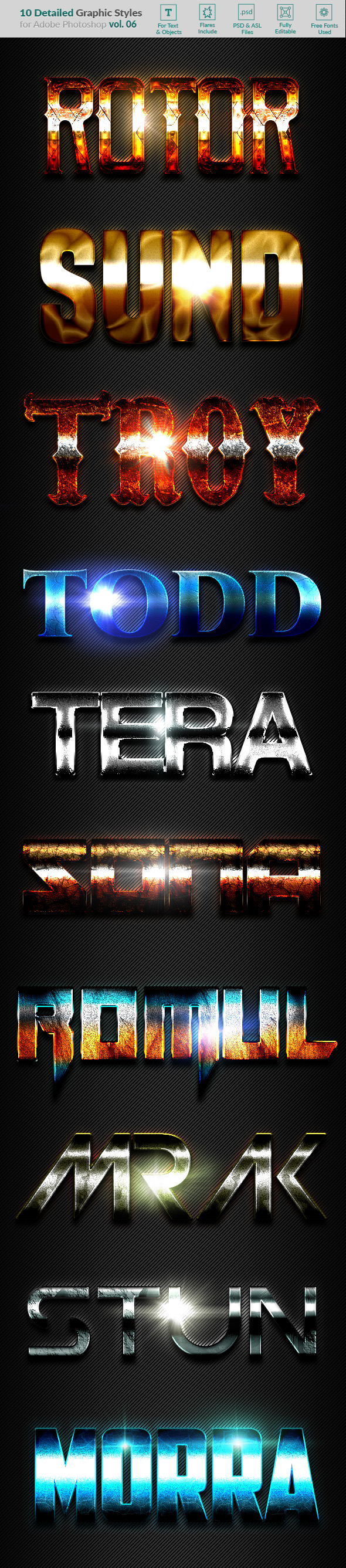 10 Text Effects Vol. 06 - Text Effects Styles