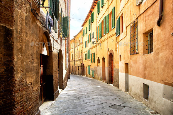 Street view of Siena, Italy Stock Photo by magone | PhotoDune