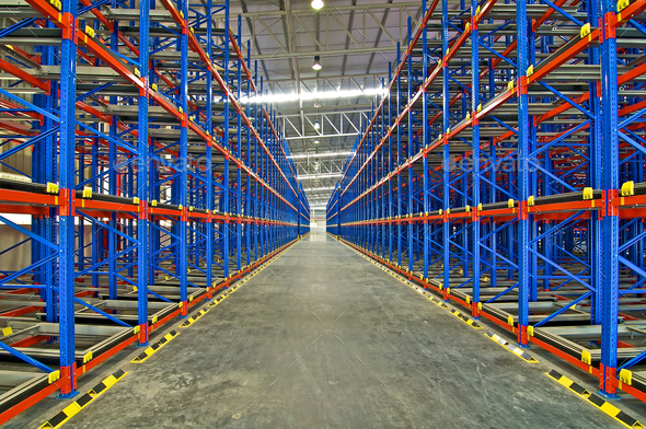 Storage pallet racking system for storage distribution center Stock ...