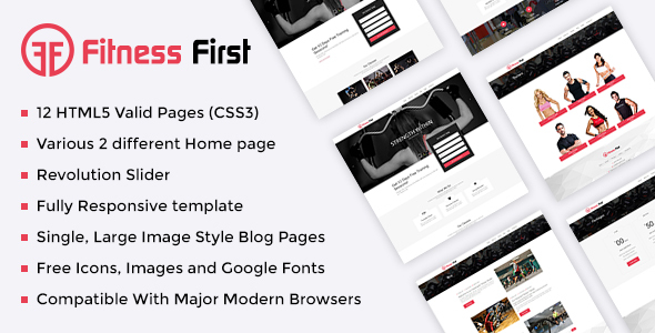 Fitness Gym Html Template - Health & Beauty Retail