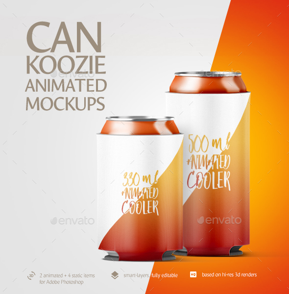 Download Can Koozie Animated Mockup by rebrandy | GraphicRiver
