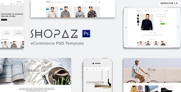 Shopaz - eCommerce PSD Template - Retail PSD Templates