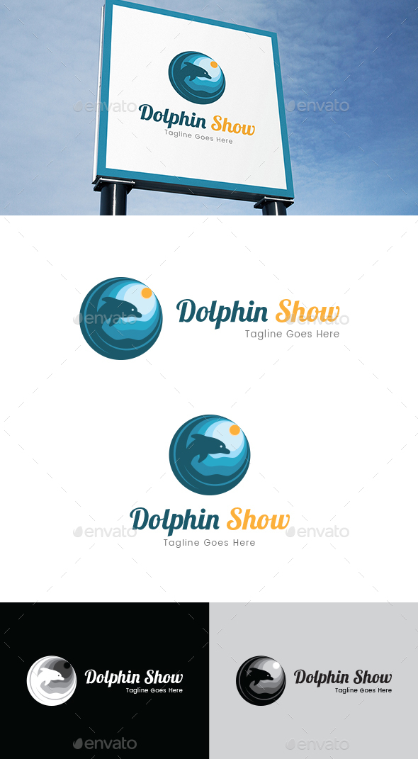 Dolphin Show Logo Template - Animals Logo Templates