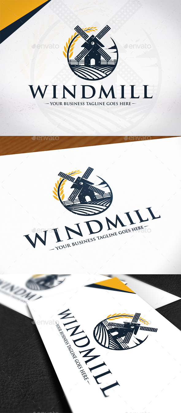Wind Mill Logo Template - Buildings Logo Templates