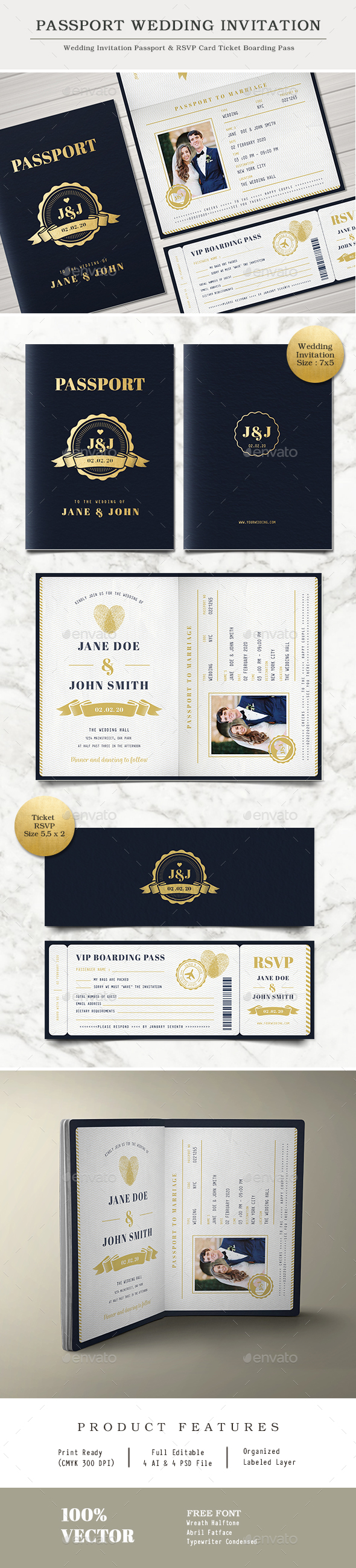 Passport Wedding Invitation