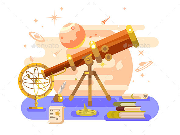 Astronomy Design Retro - Miscellaneous Vectors