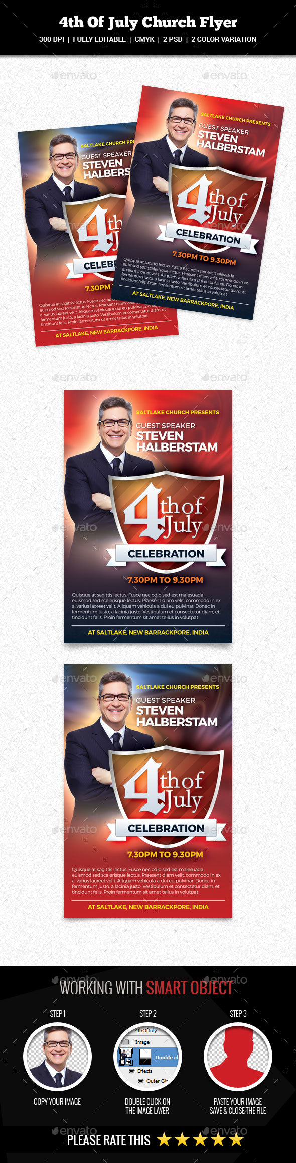 4th Of July Church Flyer - Church Flyers