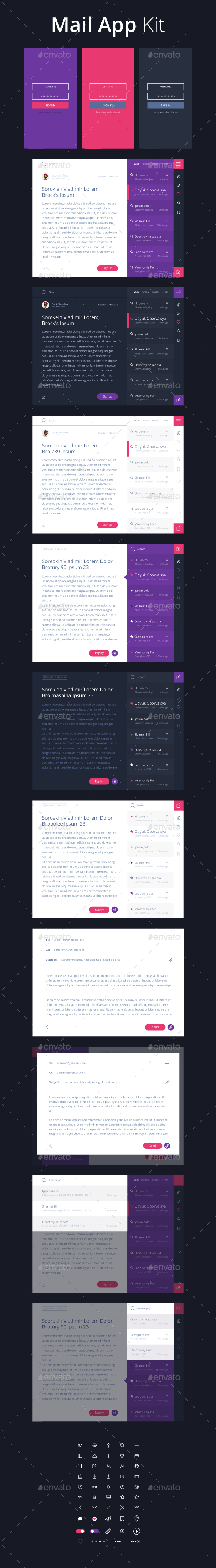 Mail App Kit for Tablet - Web Technology