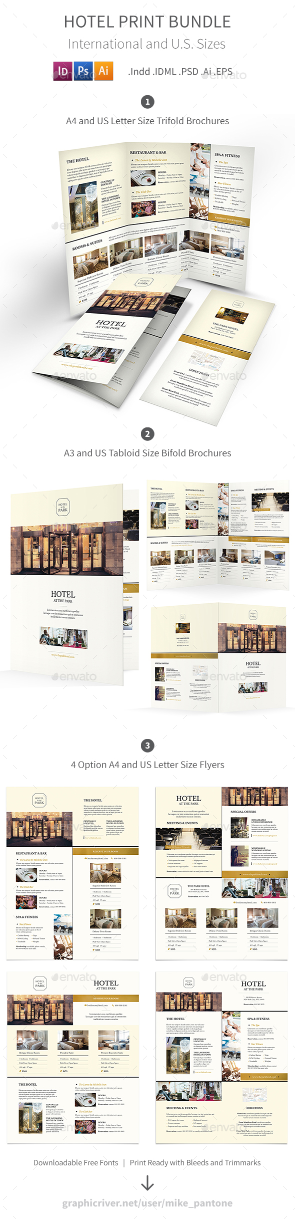 Hotel Print Bundle 6 - Informational Brochures