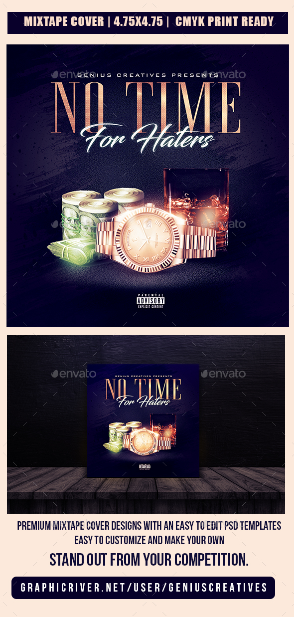 NO TIME 2 MIXTAPE COVER - CD & DVD Artwork Print Templates