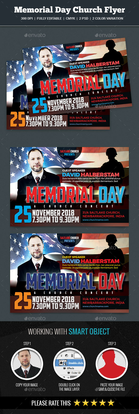 Memorial Day Church Flyer - Church Flyers