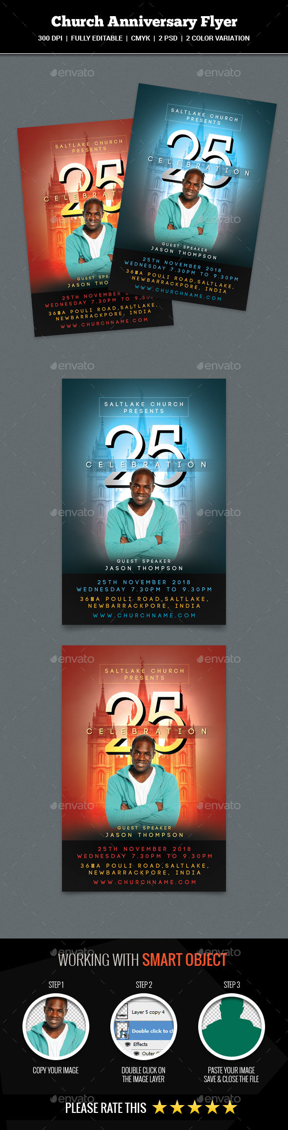 Church Anniversary Flyer - Church Flyers
