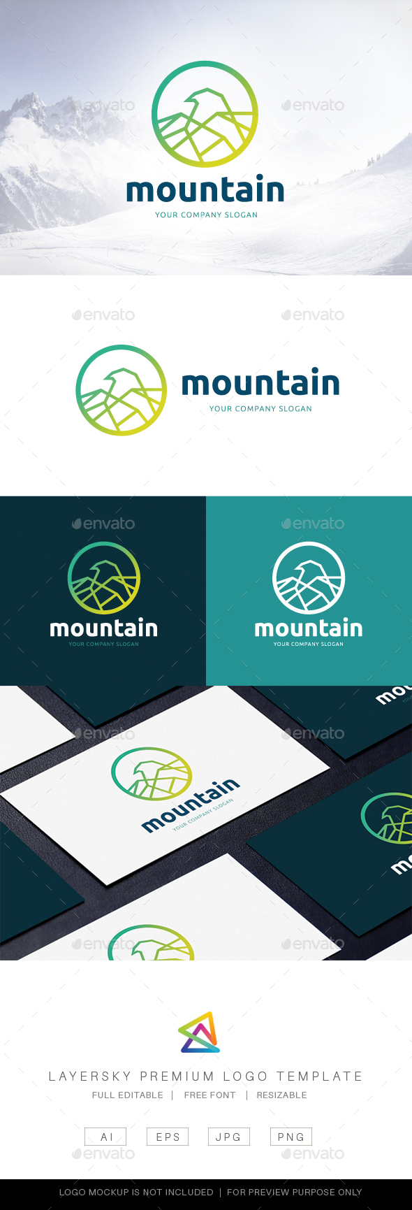 Mountain Logo - Nature Logo Templates