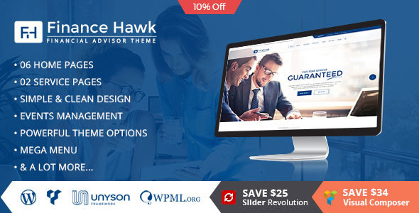 Finance Hawk - Finance and Consulting Business WordPress Theme - Business Corporate