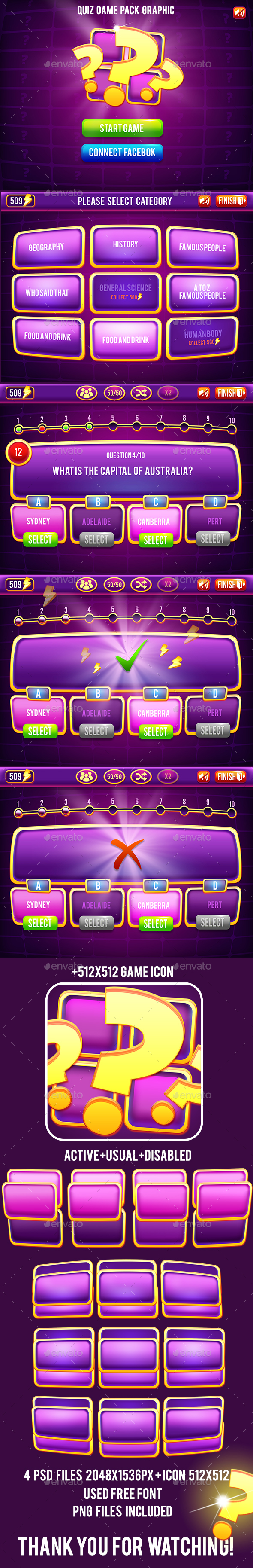 The Quiz Game Asset - Game Kits Game Assets