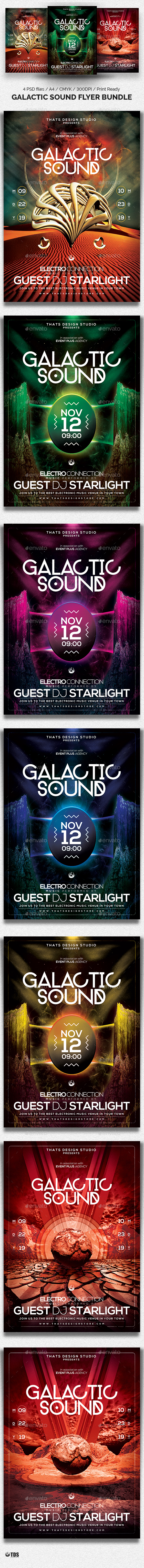 Galactic Sound Flyer Bundle - Clubs & Parties Events