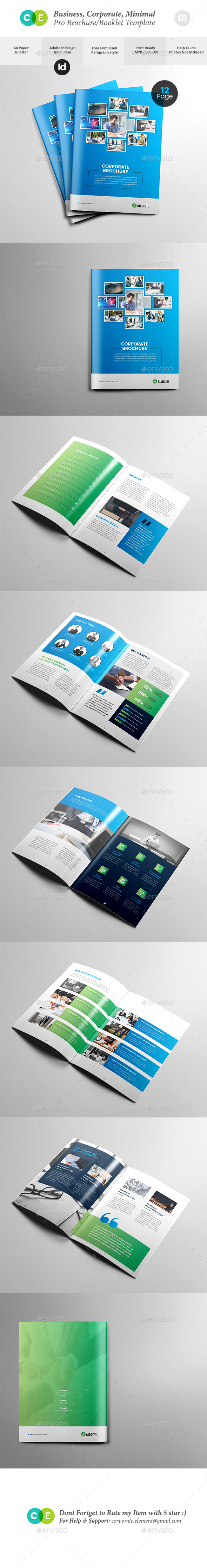 Business Clean Corporate Pro Brochure V01 - Brochures Print Templates