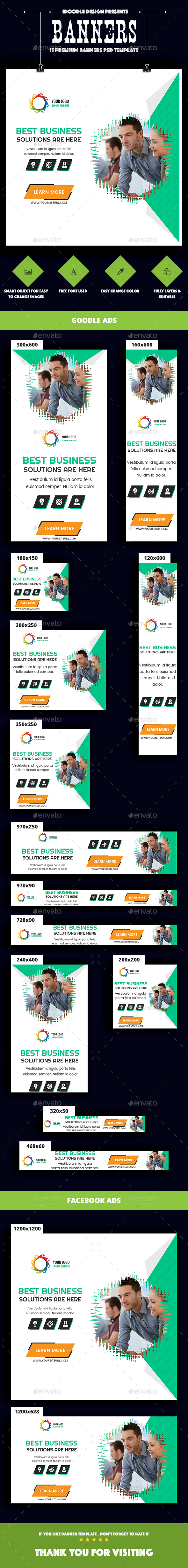 Multipurpose, Business, Corporate Banners Ad - Banners & Ads Web Elements