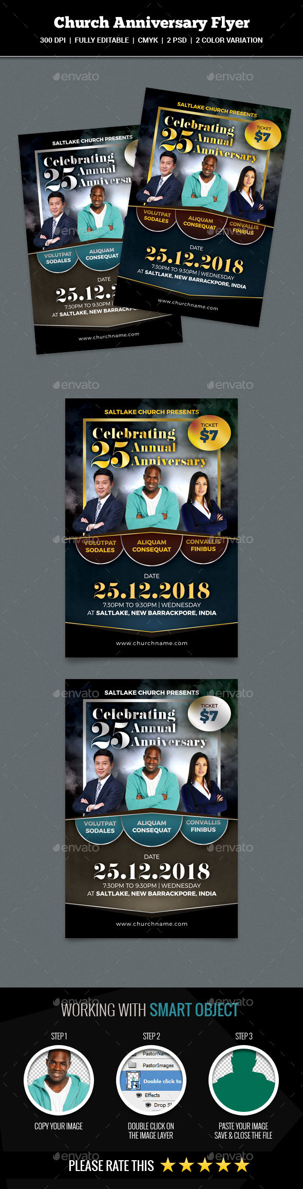 Church Anniversary Flyer - Church Flyers