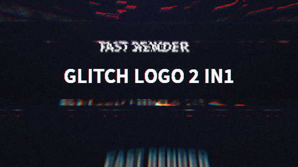 Glitch Logo 2 in 1 Video Displays template preview
