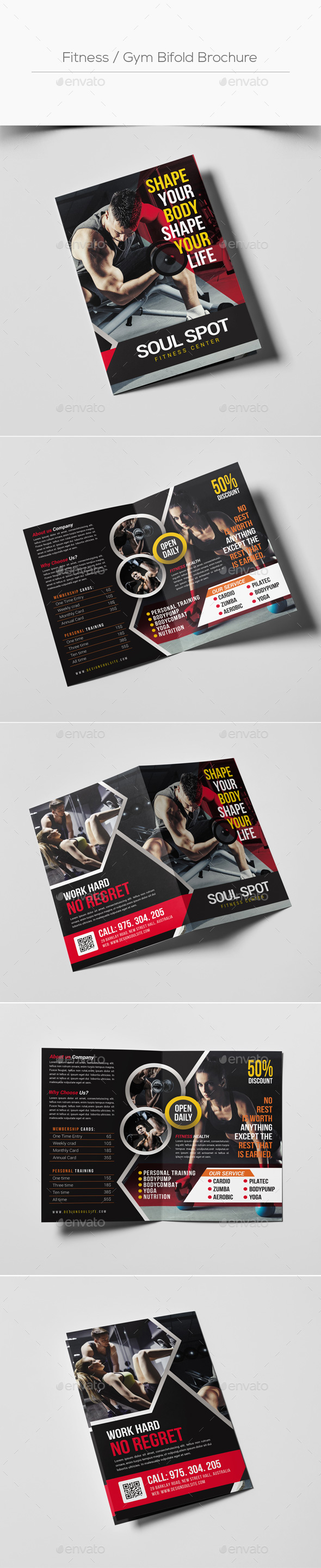 Fitness / Gym Bifold Brochure - Corporate Brochures