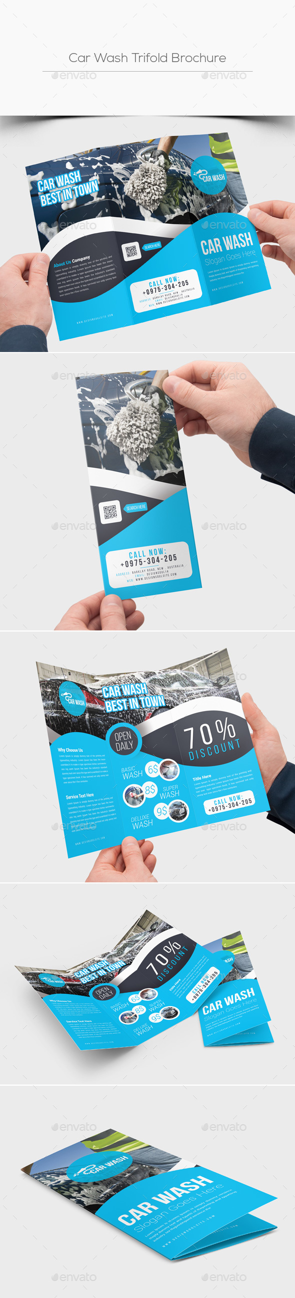 Car Wash Trifold Brochure - Corporate Brochures