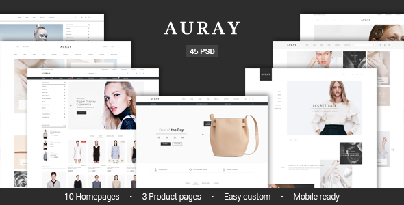 Auray - eCommerce PSD Template - Retail PSD Templates