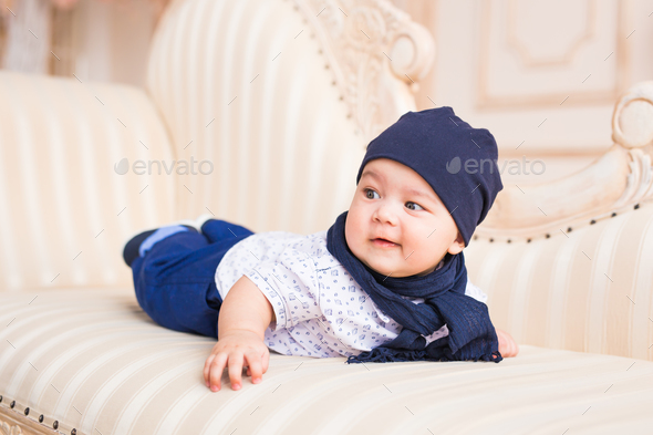 baby boy, 3 months old Stock Photo by 