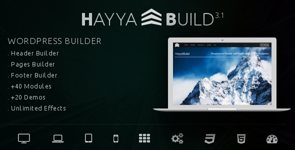 HayyaBuild - WordPress Header, Footer and Page Builder - CodeCanyon Item for Sale
